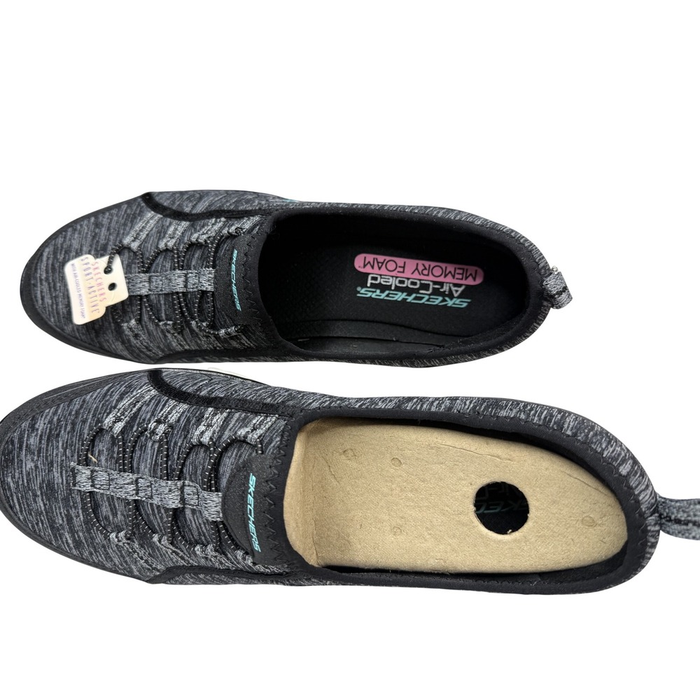 Skechers Gratis Her Stroll Sneaker Womens 10 Black Fabric Slip On Bungee Walking - Picture 2 of 9